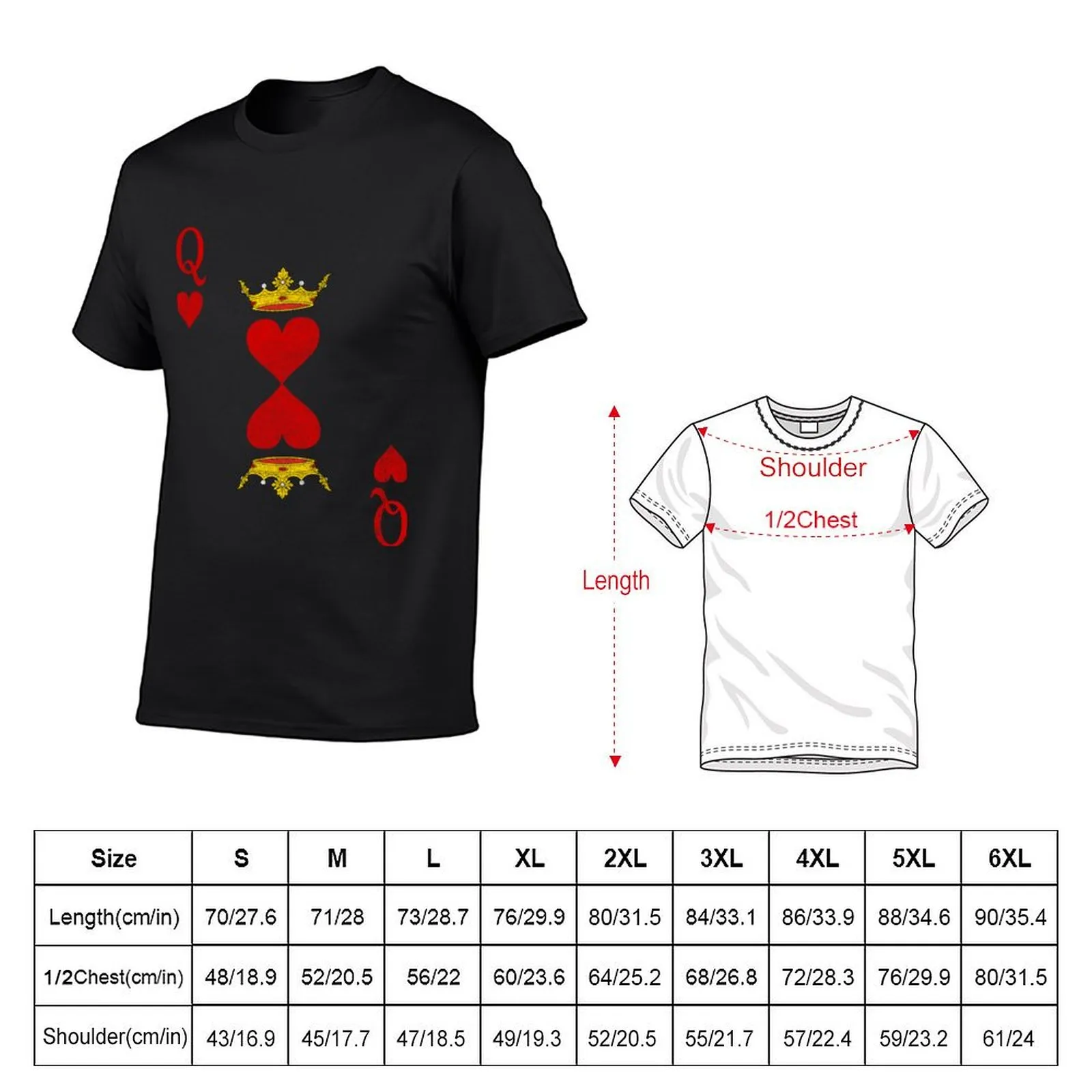 Queen Of Hearts T Shirt Quick Drying Oversized... From Dh2958055 