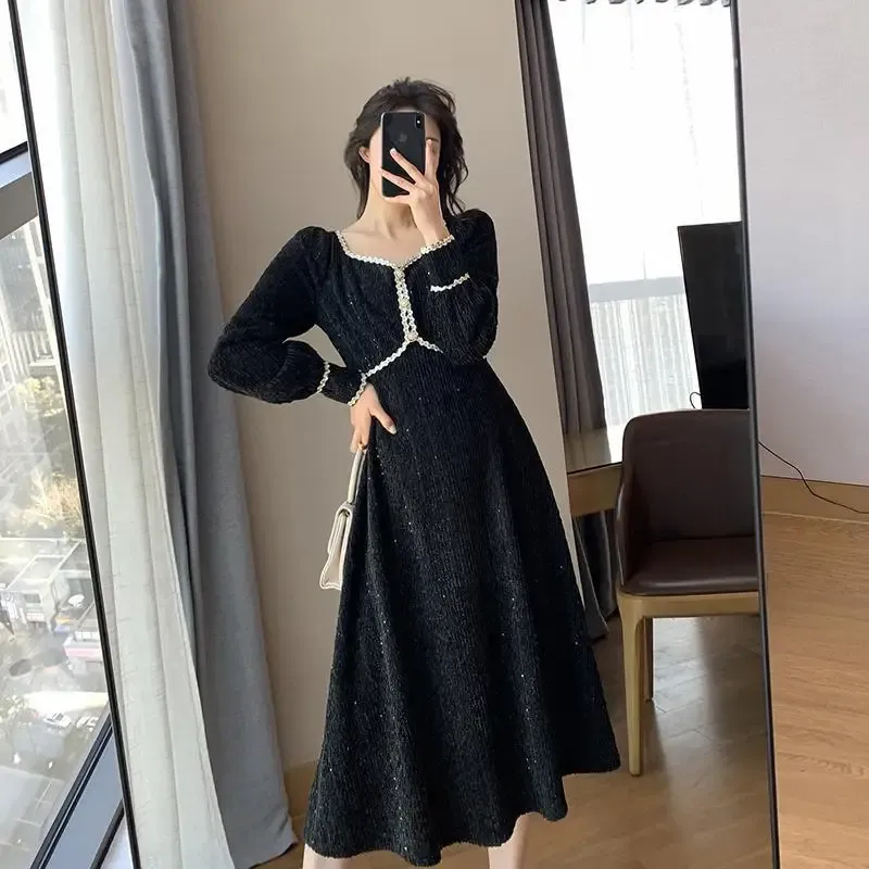 Elegant Black A-Line Dress: Vintage Style, Long Sleeves, Shop Now! Best Seller! from Dhgate Basic & Casual Dresses - price 21.36 Elegant Black A-Line Dress: Vintage Style, Long Sleeves, Shop Now! Best Seller! from Dhgate Basic & Casual Dresses - price 21.36