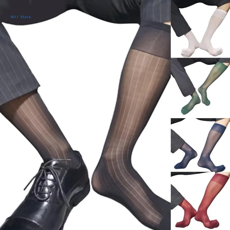 Mens Sheer Knee High Socks Thin Polyester Crew Length Dress or Work Socks  from Dhgate Mens Socks - price 18.04