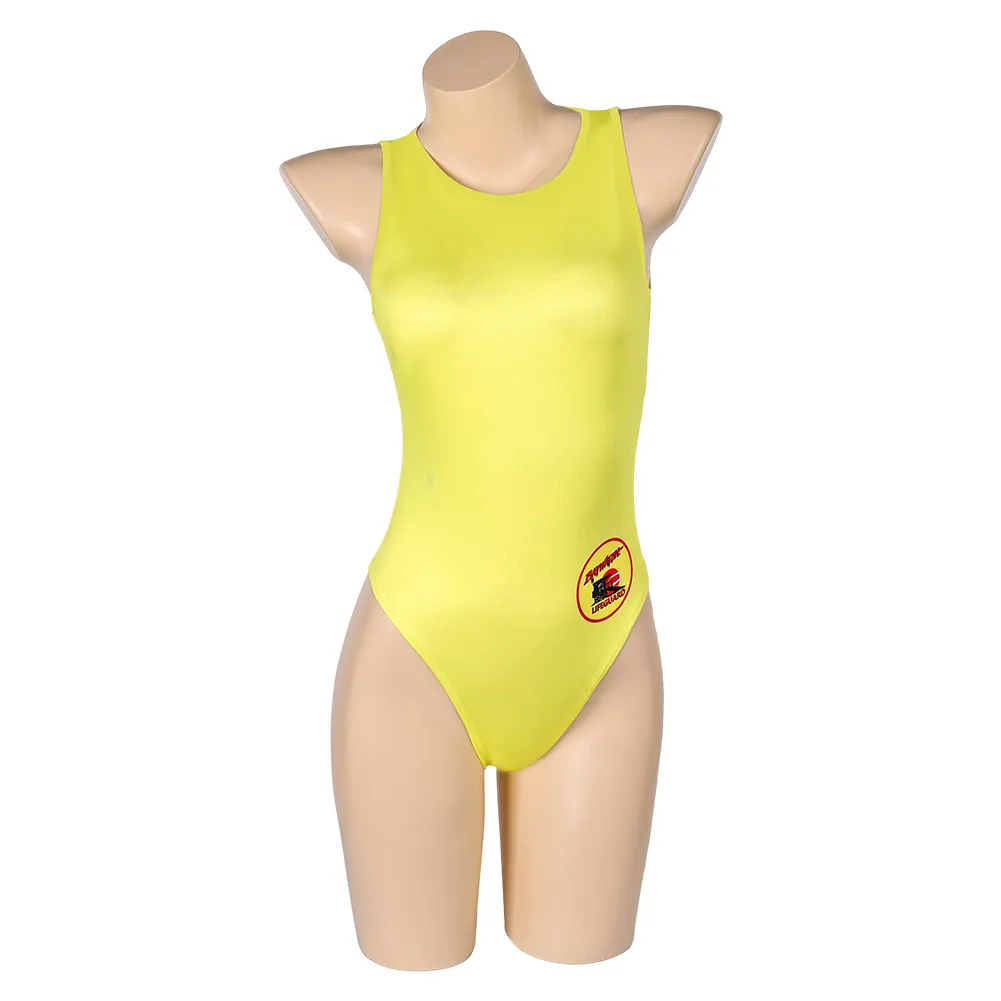 baywatch cj party dress Movie Baywatch C.J. Parker Cosplay Yellow Swimsuit Bikini Jumpsuit Costume Women Beach Swimwear Fantasy Halloween Party Suit