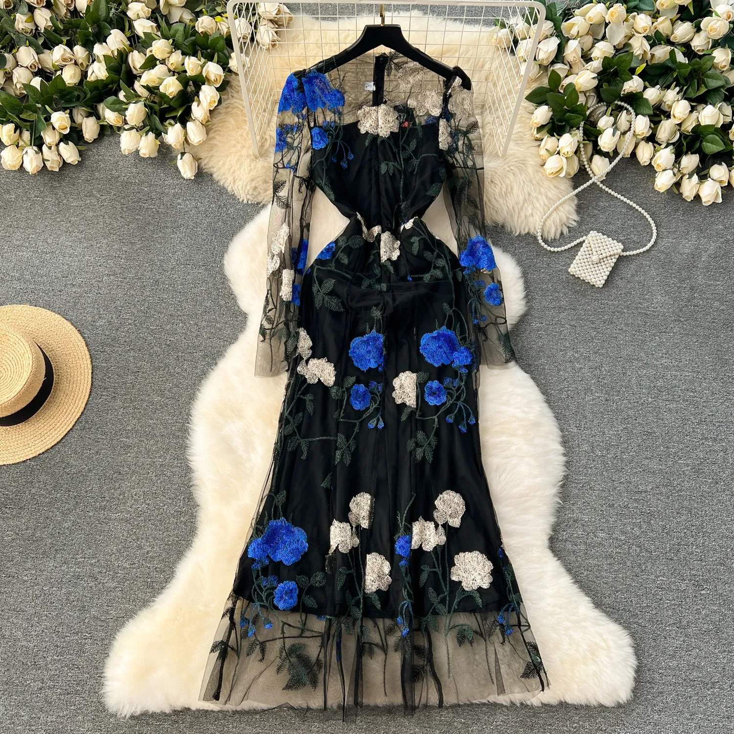 Korean Summer Dresses: Elegant Floral Embroidered... From Xiongstore,  $34.18 In Bulk | DHgate.Com