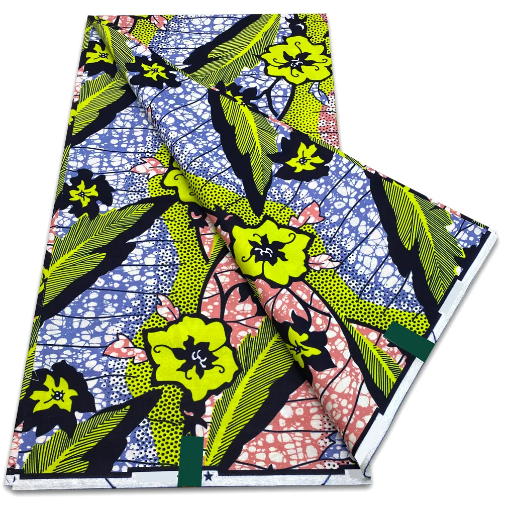 Tissu Africain Cire Ankara 100% Coton – Imprimé Wax, Qualité Couture, Vendu Au Yard