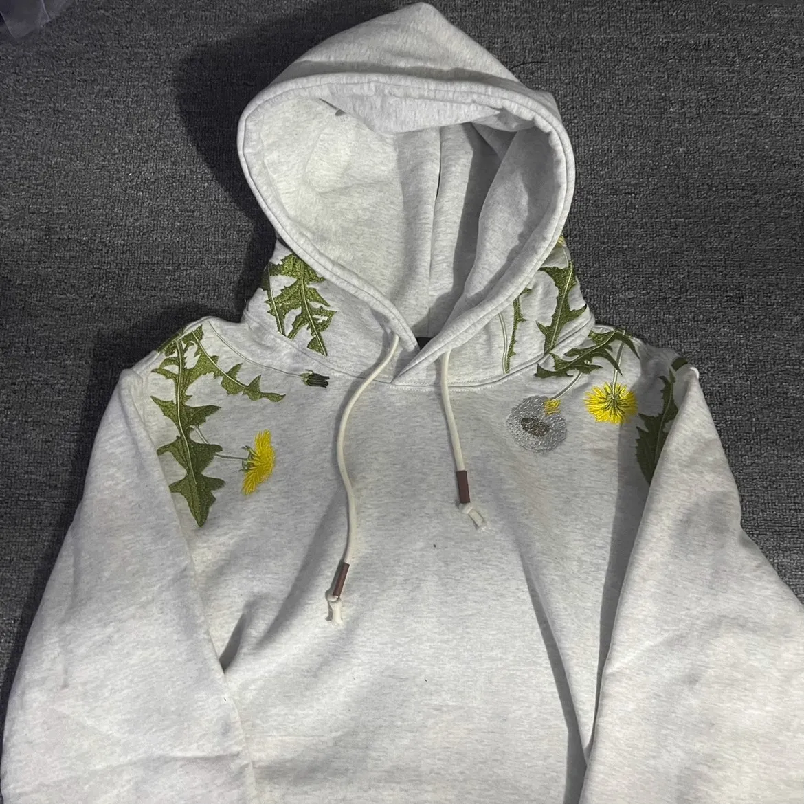 Dandelion Embroidered Flower comfort hoodie - Harajuku