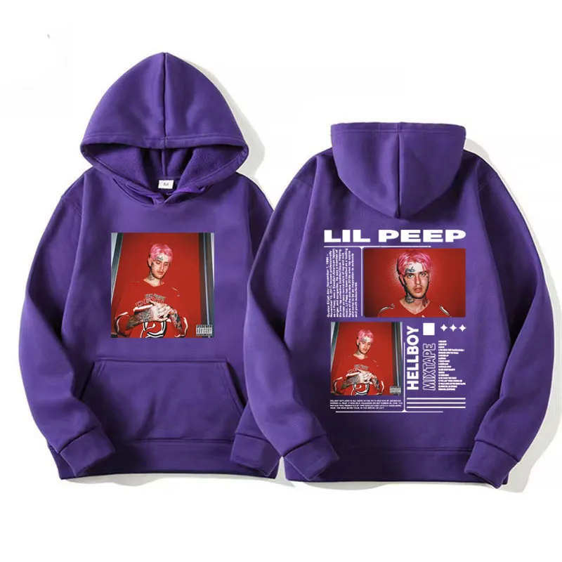 Lil Peep Hellboy Rap Hoodie Mens Polyester Fleece Printed Hooded