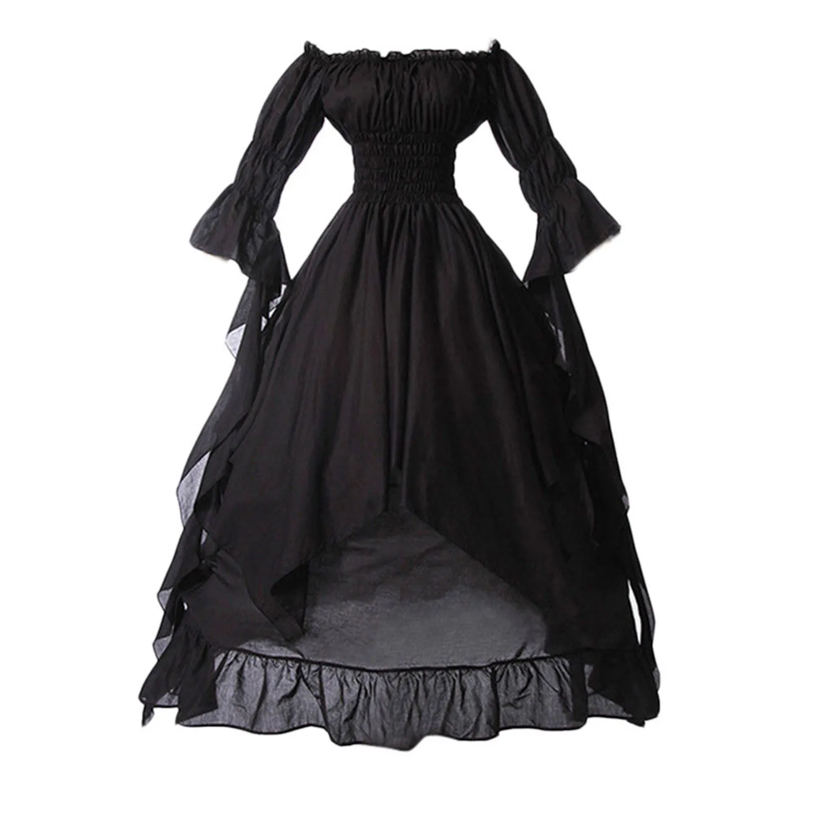 black empire waist prom dress Solid Color Empire Waist Strappy Maxi Prom Dress main image 1