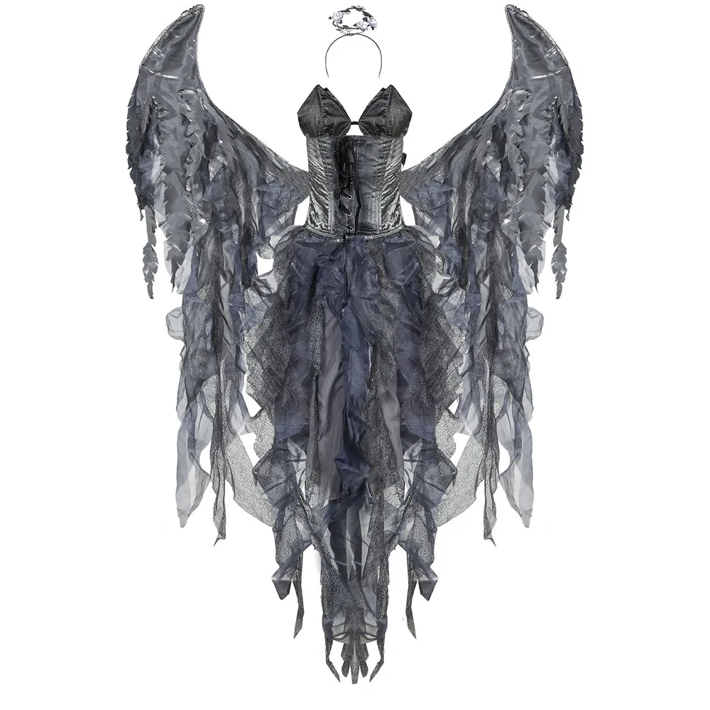 Fallen Angel Costume, Dark Halloween Cosplay With Wings | DHgate