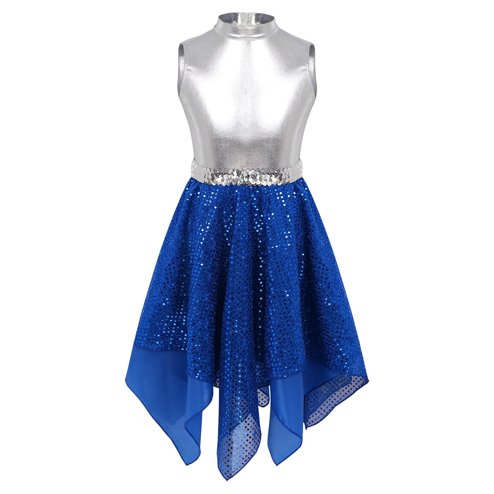 Kids Girls Praise Lyrical Dance Dress Irregular Modern Contemporary Dance Dance Liturgical Worship Church Dancewear