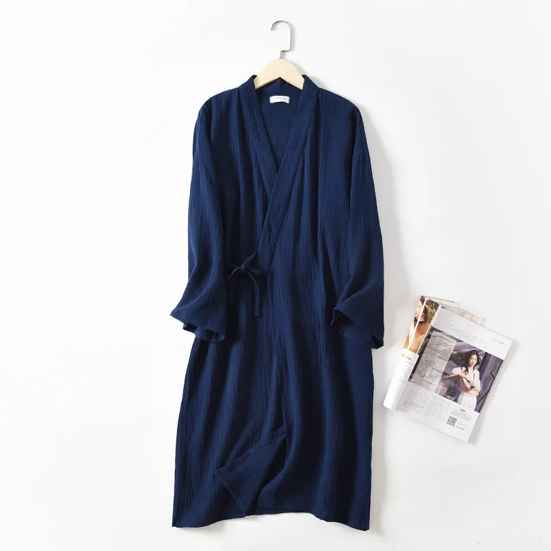 Japanese Cotton Kimono Robe for Couples - Perfect for Spring and Autumn Kimono Sleepwear