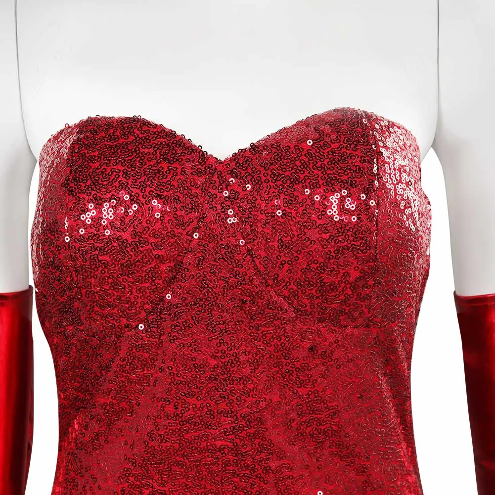 Cos Roger Rabbit Jessica Rabbit Cospbit Fashion Fashion Red Sexy Dress ...