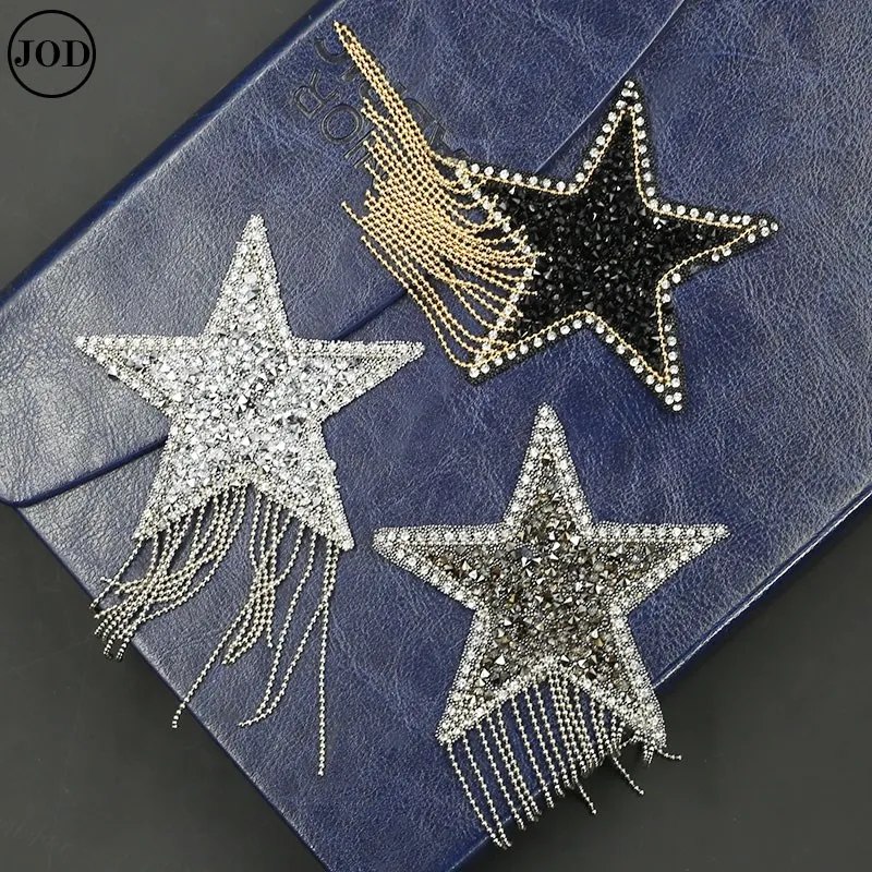 Parches De Estrellas Para Coser 37 Parches De Estrellas De 6 Tamaños Para Planchar, Apliques De Diamantes De Imitación De Estrella Para Planchar, Parches Adhesivos De Reparación Con Purpurina Para Ropa, Bolsa