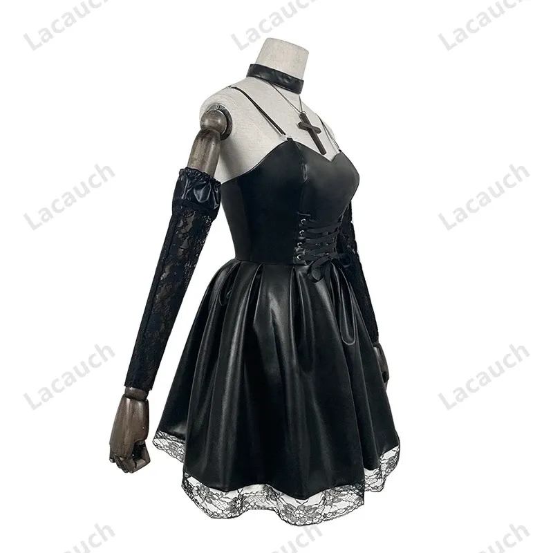 Death Note Misa Amane Cosplay Costume Faux Leather From