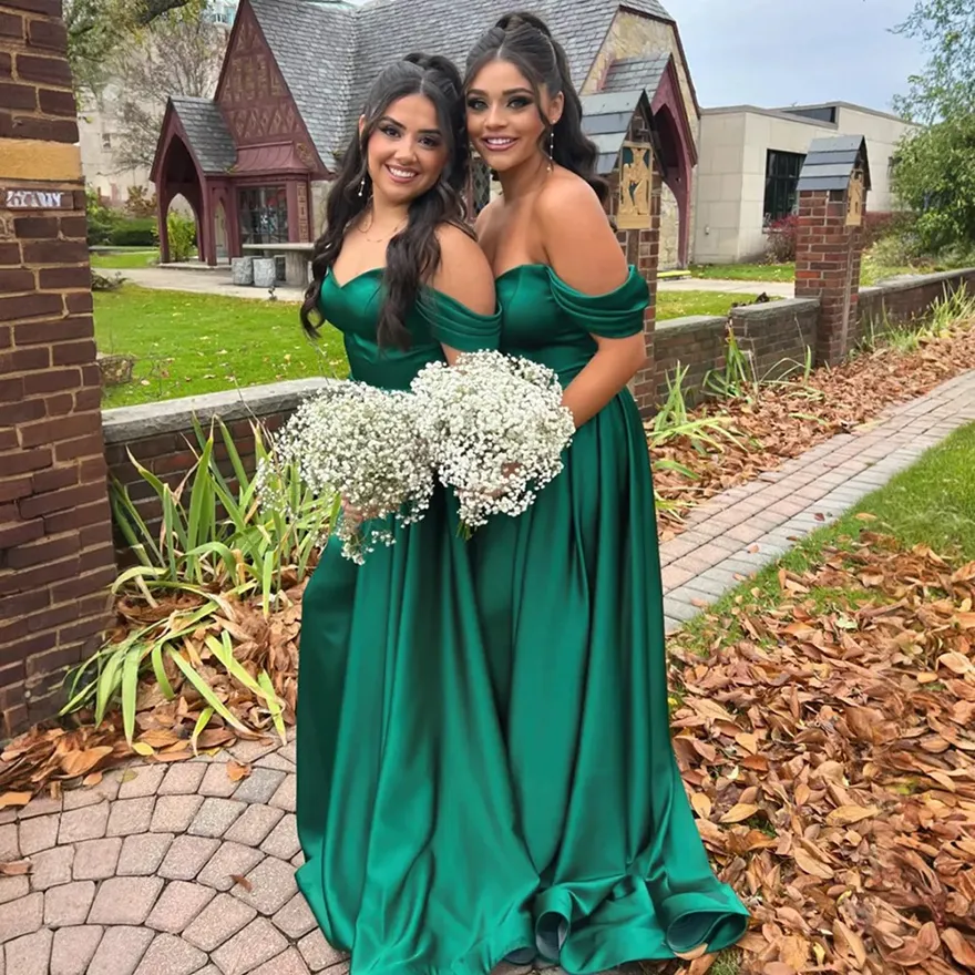 green emerald velvet dress Zapaka Women Dark Green Floral Long Bridesmaid Dress A Line V-Neck Burnout Velvet Wedding Party Dress, Dark Green / US14 main image 0