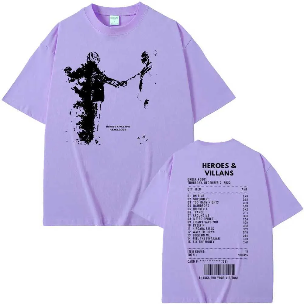 Rapper Metro Boomin Heroes Villains Double Sided Print T Shirts