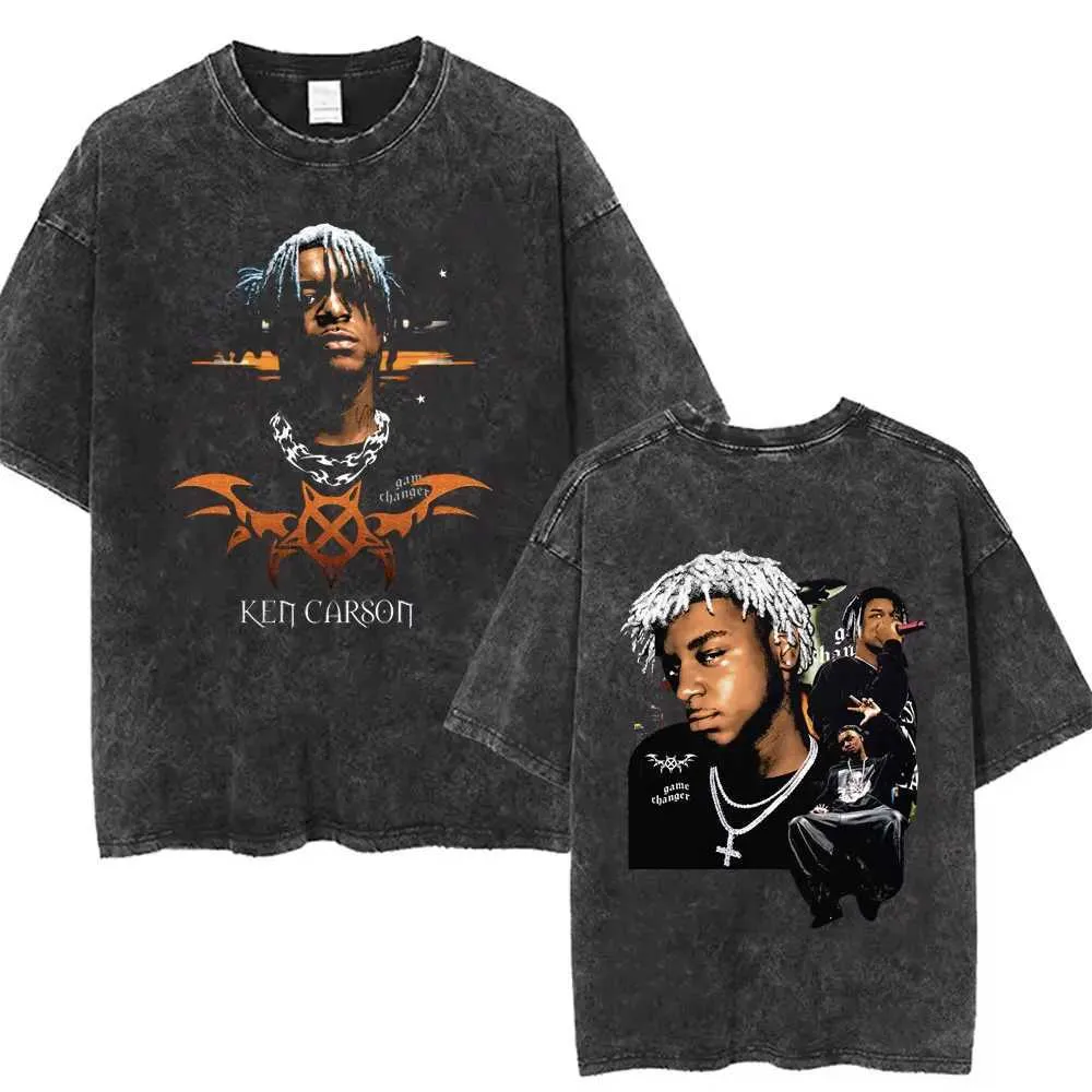 Wholesale Ken Carson Vintage Rapper T Shirts Washed Oversized