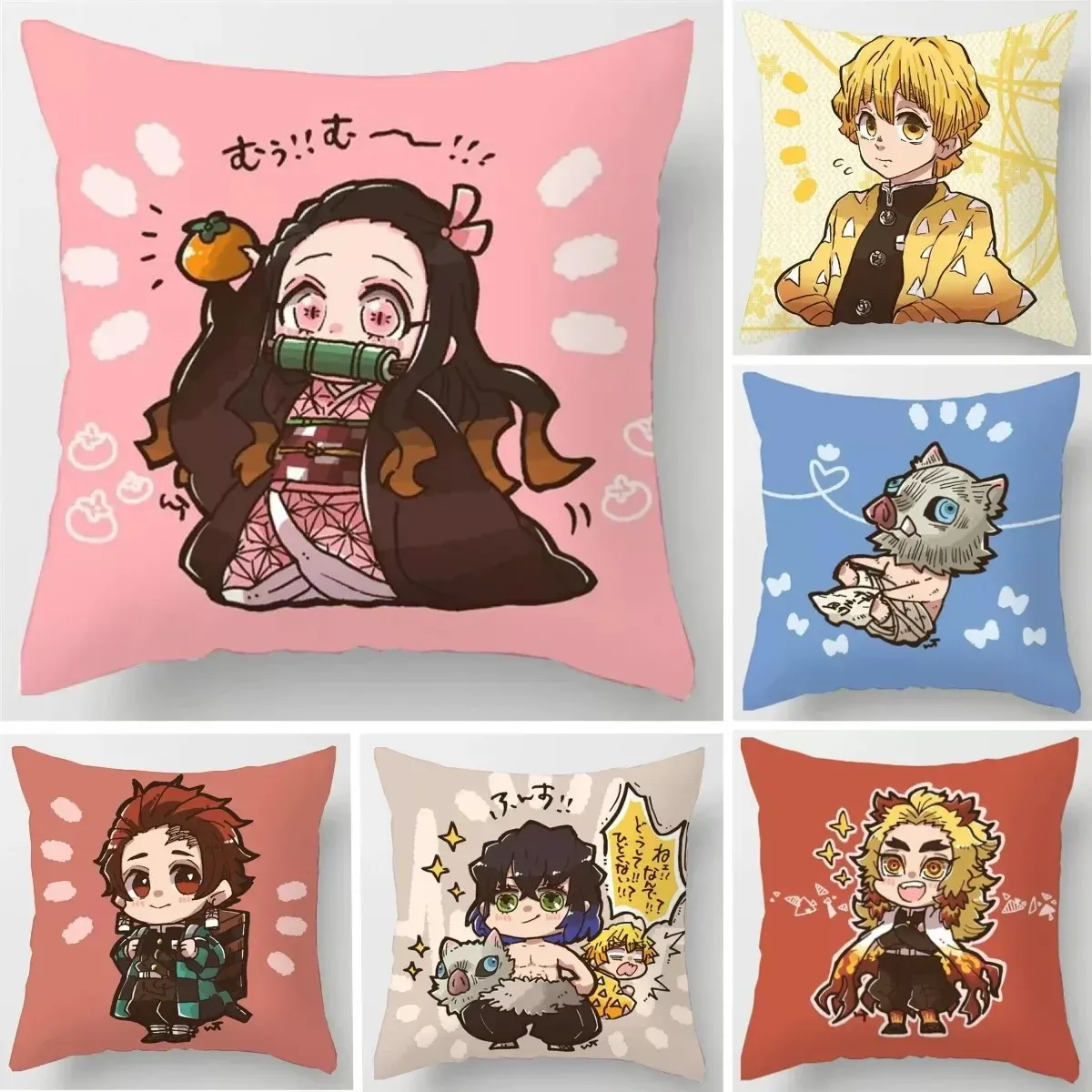 Demon Slayer Tanjiro Nezuko Body Pillow Fase De Almohada Cubierta