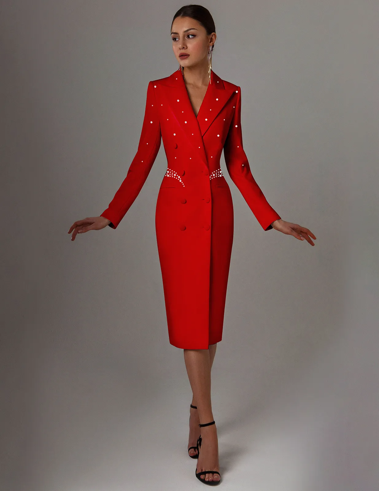 Crystal Beading Satin Blazer Dress Women Long Sleeve Single Breasted Slim  Fit Formal Wear from Dhgate Mother of the Bride Suits - price 80.41