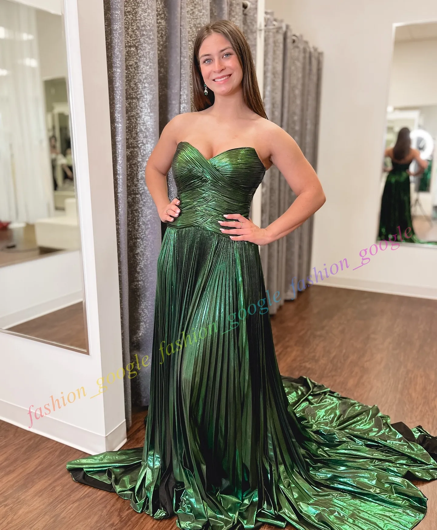 Strapless High Slit Prom Dresses Long, School Party Prom Dresses Strapless High Slit Prom Dresses Long, School Party Prom Dresses