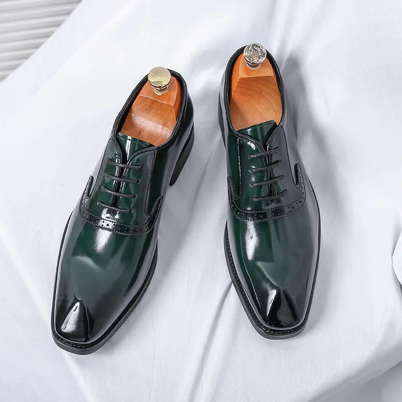 green emerald velvet dress Mens Hunter Green Baroque Embossed Velvet Dress Loafers Shoes After Mi main image 0