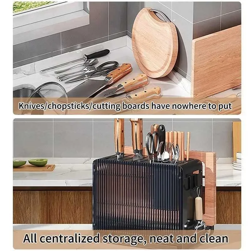 Organized Utensil Racks Utensil Organizer Rack: Modern Design Multipurpose Cutlery Holder Stand ...