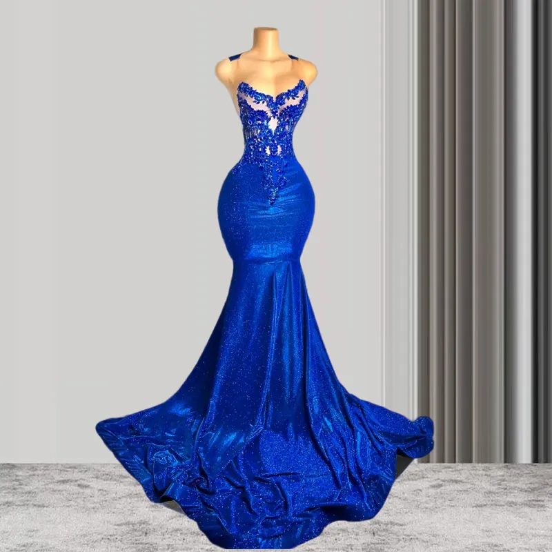 Vestidos De Baile De Baile De Color Azul Real Brillante Para
