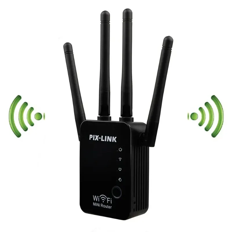 Novo Wi Fi Repeter Wireless WiFi Extender 300Mbps Four Antenna Wi Fi Amplificador de longo alcance Ponto de acesso Wi Fi de WiFi