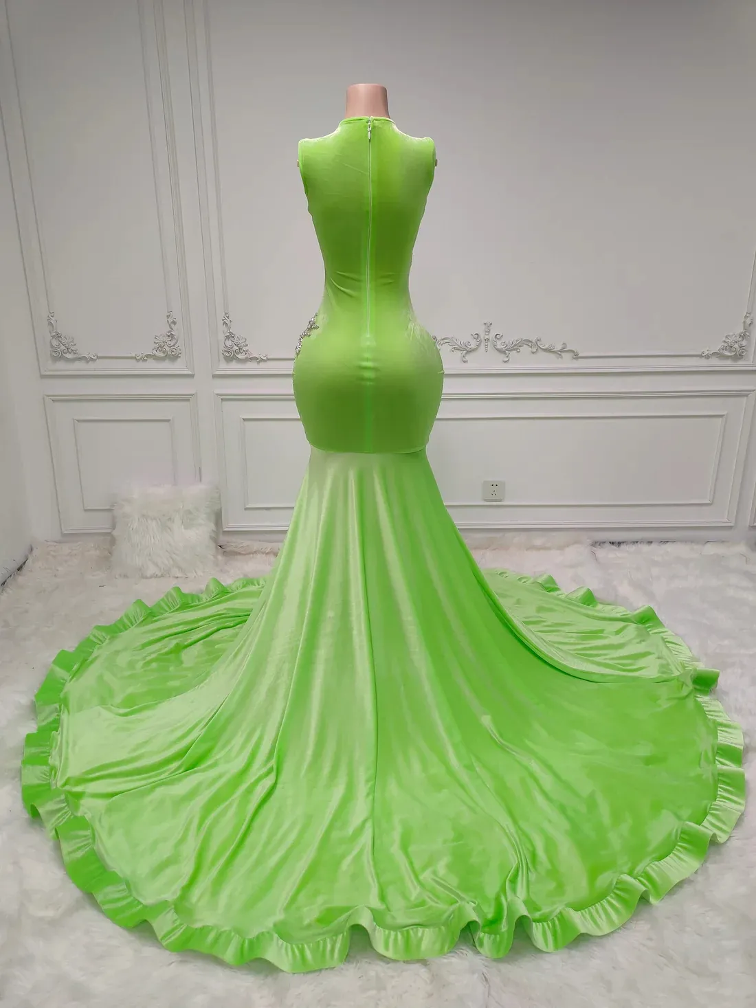 Lime Green Satin Mermaid Prom Dress, Crystal Beaded... From Jjsfashion, $146.1 | DHgate.Com Lime Green Satin Mermaid Prom Dress, Crystal Beaded... From Jjsfashion, $146.1 | DHgate.Com