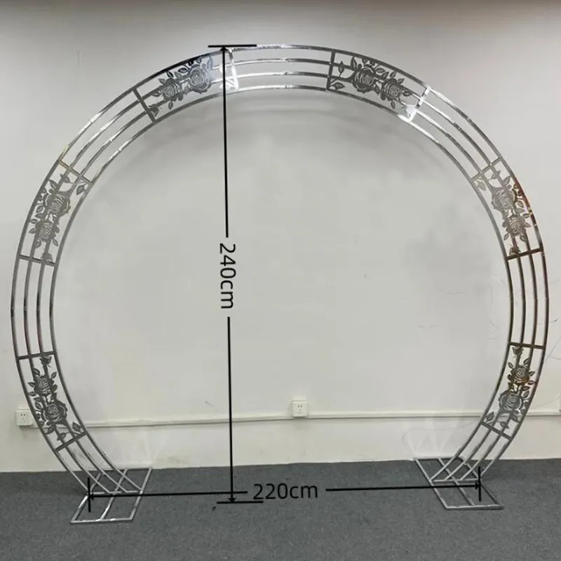 Wedding Props Iron Arc Arch Flower Rack Hollow Rose... From Jeffcarol ...