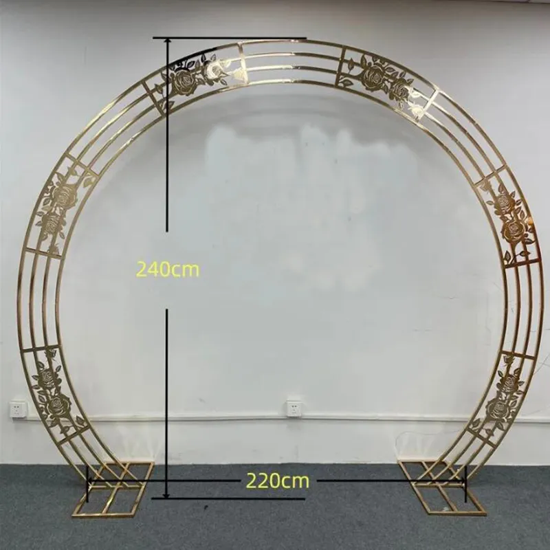 Wedding Props Iron Arc Arch Flower Rack Hollow Rose... From Jeffcarol ...