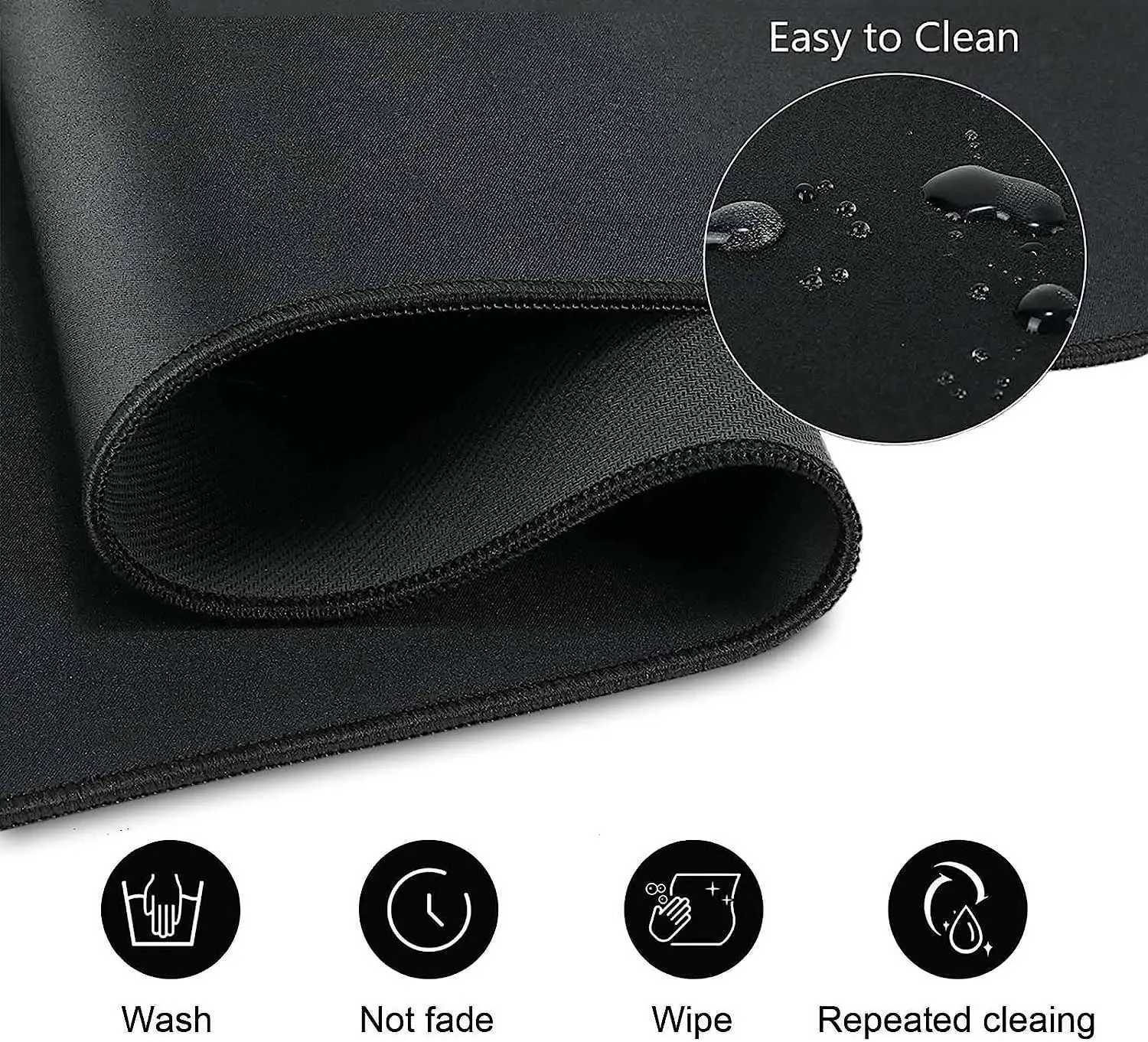 Meffort Gaming Mouse Pad With Wrist Rest - Ergonomic Desk Mat With Stitched Edges