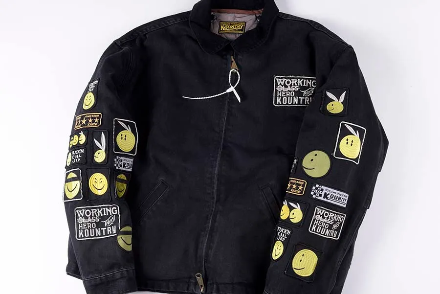 Kapital Country Men s Embroidered Thick trench coat with Zip Padding High Quality Casual Outerwear in Big Size