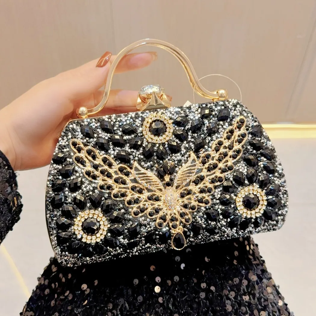 Shimmer Glitter Totes Handbags Evening Bags Women Formal Rhinestone Mini Clutch Shouler Bags Fashion Gorgeous Purses Handbag From 24 51 DHgate