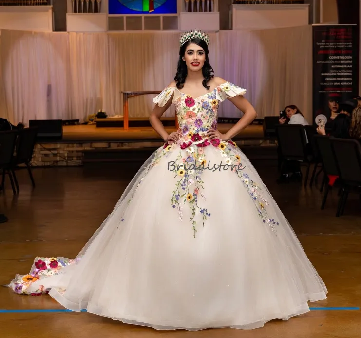 modern mexican fiesta dress Rosaura Floral Mexican Dress