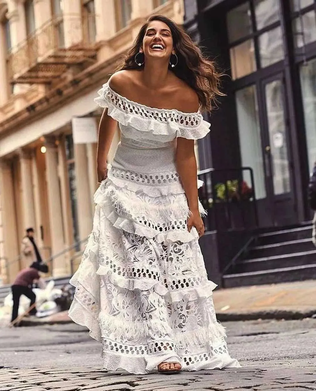 Womens Empire Waist Lace Mini Dress Sleeveless Off Shoulder Lotus Leaf Edge  Leopard Pattern from Dhgate Runway Dresses