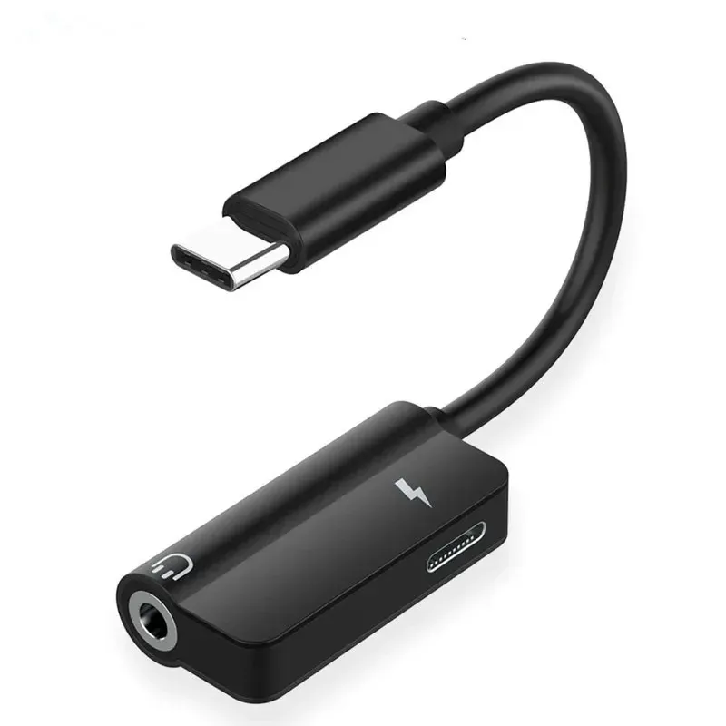 Type C To 3.5mm Jack TypeC Audio Splitter Headphone Cable Earphone Aux 3.5 Adapter Charger C For Xiaomi Mi6 Mix2 For Hua From 4 41 DHgate