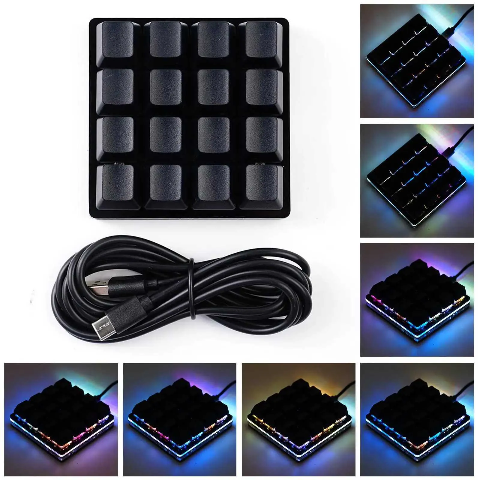 Custom Keycaps, Keyboard Mini Gaming: Compact 16 Key Programmable ...