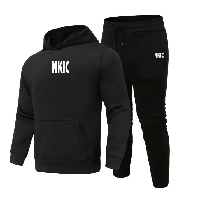 Herremerke Tracuit Gym Sportsdresser Grå Hettegensere Fiess Bomull Sportsklær Pullover Hettegenser Joggebukser Twece Sett Trening_voghion.com