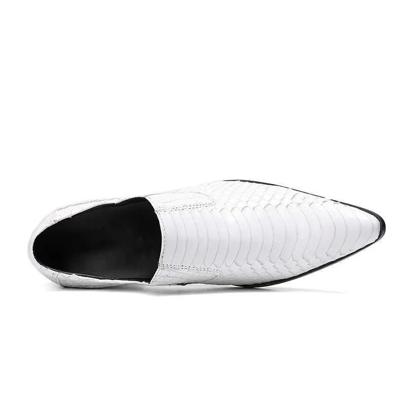 Men's White Snake Skin Dress Shoes - Genuine Leather, Formal Loafer for  Weddings & Parties from Dhgate Dress Shoes - price 100.51
