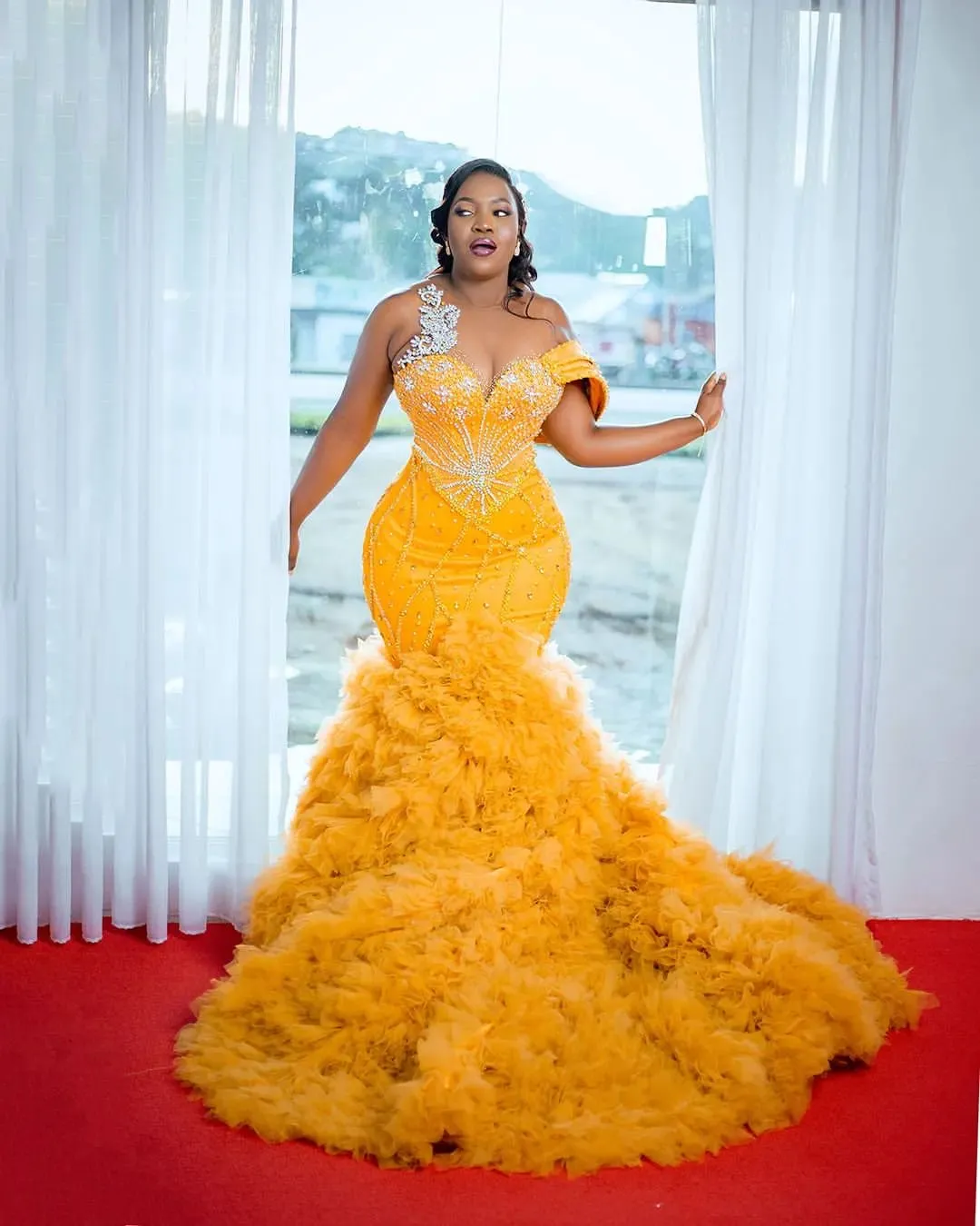 yellow plus size homecoming dress Radiant Sunshine: Yellow Lace Applique Homecoming Dress with Spaghetti Strap and V-Neck hc241 Yellow / 22W