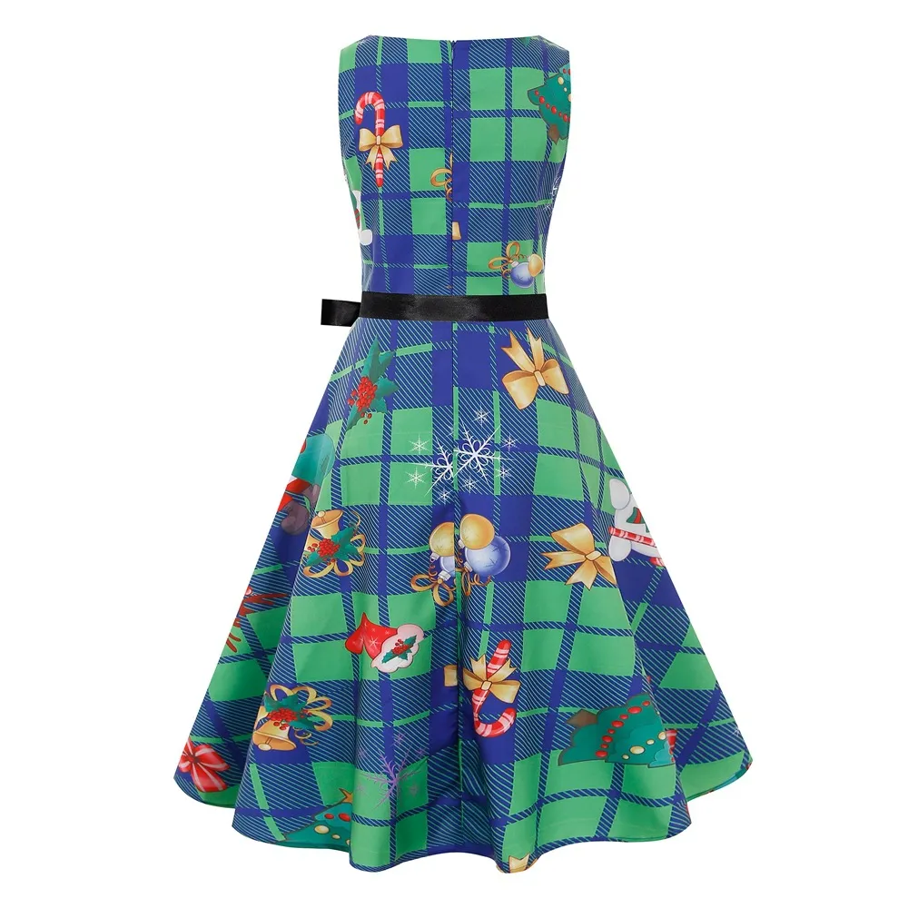 blue and green plaid christmas dress This Is It Green Plaid Swing Dress Shop the Mint