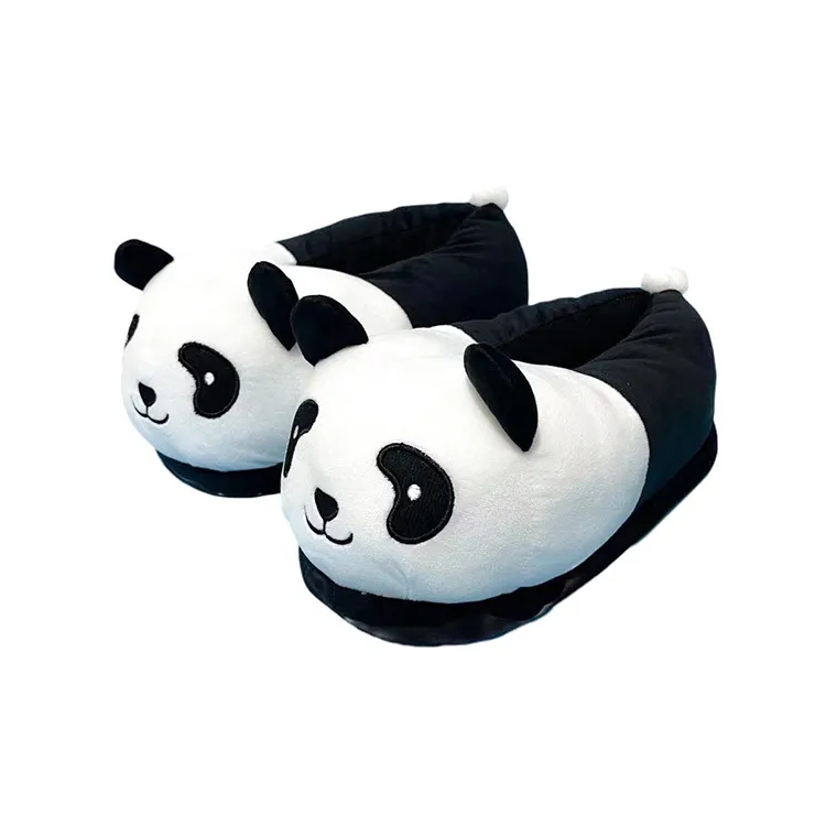 Wholesale Cartoon Panda Plush Fluffy Cow Slippers For Couples Indoor Warmth And Convenient Induction Cute Polar Bear Design From Homemarket11 3.68 DHgate.Com