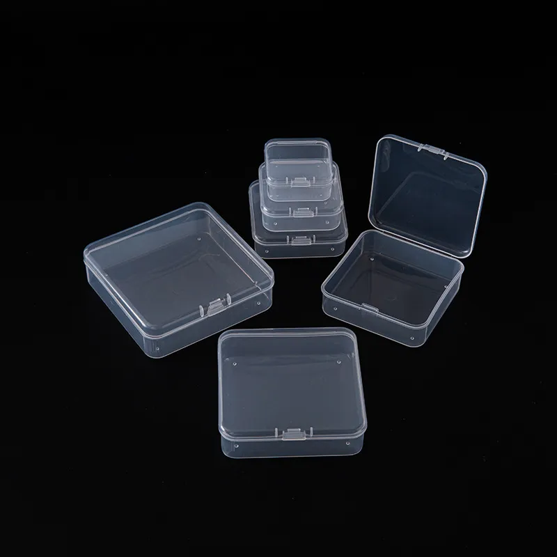 Square Box Transparent Clear, Transparent Storage Boxes: Small PP Plastic Boxes For Hardware ...