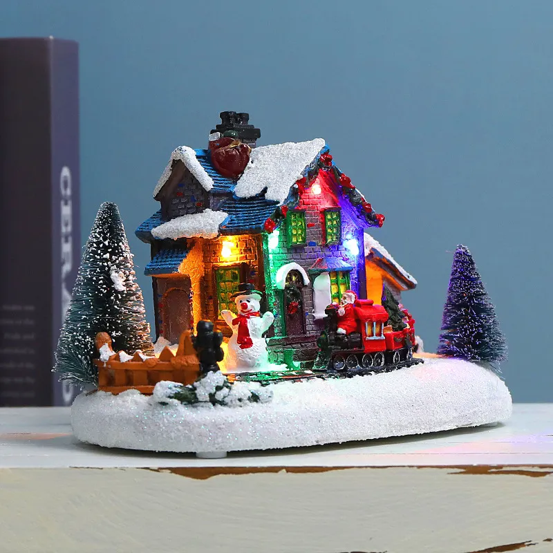 Lampadaire Boule à Neige LED De Noël - Décoration Musicale Festive Pour Maison Et Bureau - USB Ou Batterie