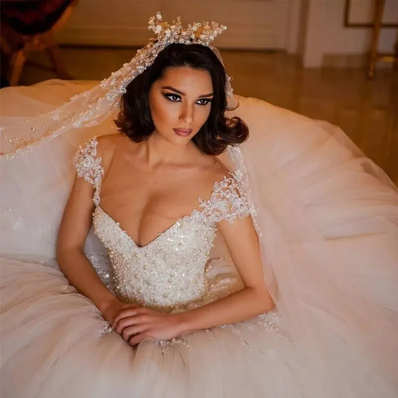 Plus Size Princess Ball Gown Wedding Dress Beaded... From Babynice666,  $184.6 | DHgate.Com