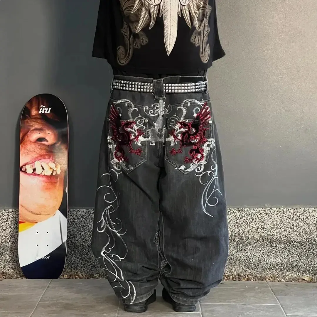 DHgate.com:Mens Y2K Streetwear Wide Leg Jeans: Baggy