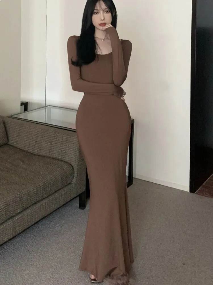 green emerald velvet dress Tatum Fitted Maxi Dress with Leg Slit