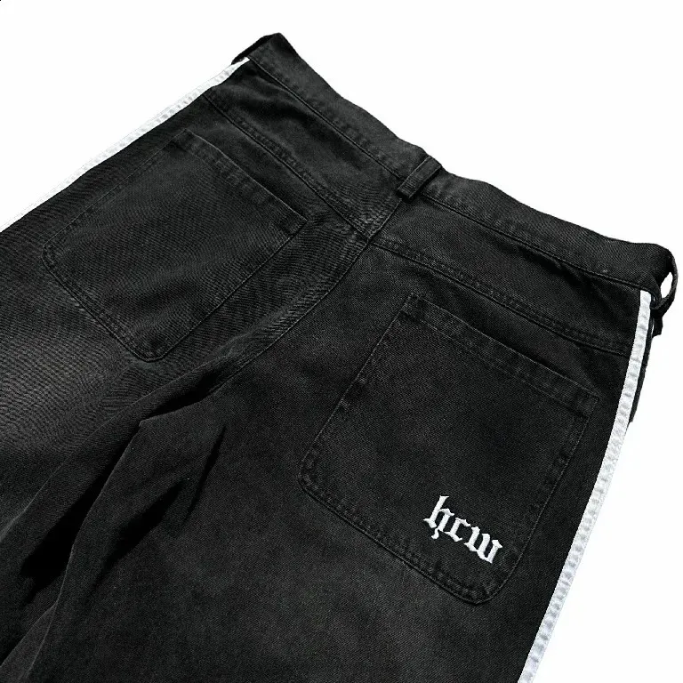 ブラック　bless u BU STRIPE BAGGY DENIM PANTS Black Bless U BU Stripe Baggy Denim Pants Other