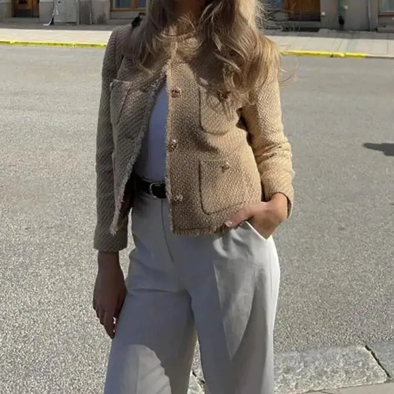 ことり様Eaphi eaphi wool tweed jacket camel Eaphi Wool Tweed Jacket