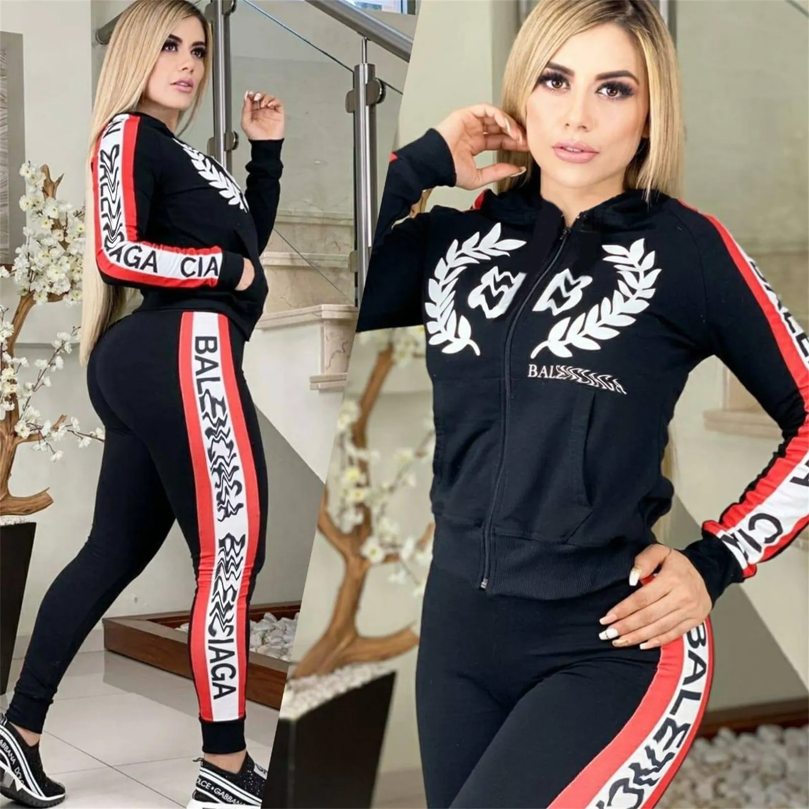 Survêtement Femme 2 Pièces Jogging Chic - Haut Manches Longues + Pantalon Large Fluide Sport & Détente