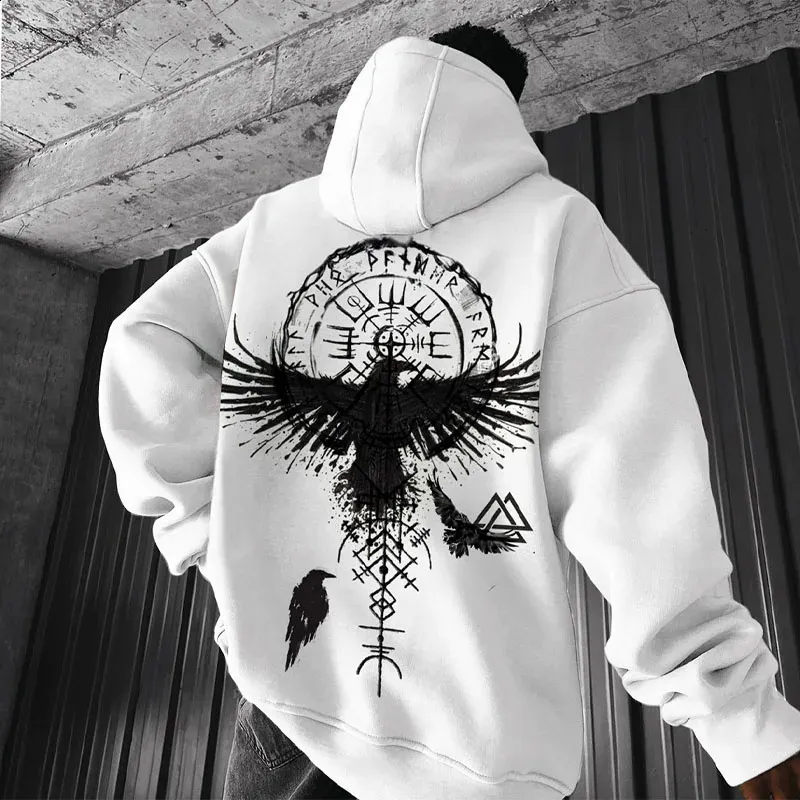 Save Big on Bulk Hoodie Viking Oversized Hood Hoodie Viking Totem Print  Men's Casual Eagle Hoodie Cool Custom Sports Shirt Best Deals on DHgate