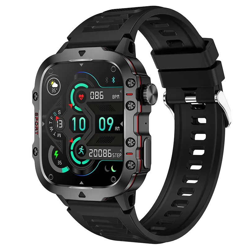 QX11 Outdoor Rugged Smartwatch With 1.96 Inch Screen